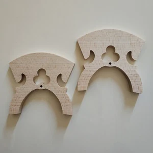 2x Viol Viola da Gamba Tenor Viola Baroque Style Bridge Foot width 80mm - Picture 1 of 4