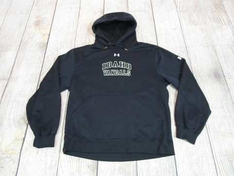 Idaho Vandals Spellout Under Armour Black Hoodie Pullover Sweatshirt Men's Small Cover
