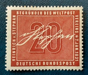 GERMANY Bundespost 1956 20Pf MNH (See Note) Stephan Signature Scott 738 VF 4637 - Picture 1 of 3