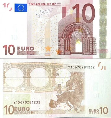 Euro 10 Euro 2002 Grecia P 9 y AUnc Foto 1 de 3