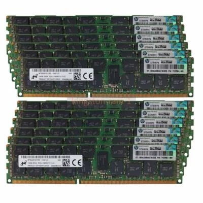 Samsung 192G (12x16GB) DDR3-1600MHZ PC3L-12800R ECC REG Server Memory 2Rx4 1.35V - Image 1 of 4