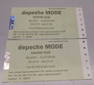 2 Biglietto DEPECHE MODE EXCITER TOUR 24 OTTOBRE 2001 MILANO FILAFORUM - Bild 1 von 1