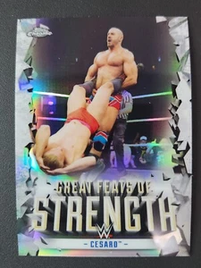 2021 Topps Chrome WWE GREAT FEATS OF STRENGTH #GF-8 CESARO REFRACTOR - Picture 1 of 2