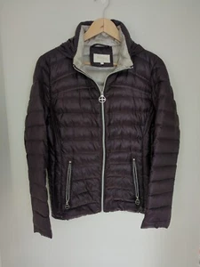 Laundry By Shelli Segal Plum Puffer Jacket Size L Quilted Packable Hood - Picture 1 of 17