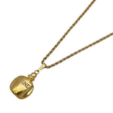 Christian Dior DUNE Perfume Motif Necklace Gold