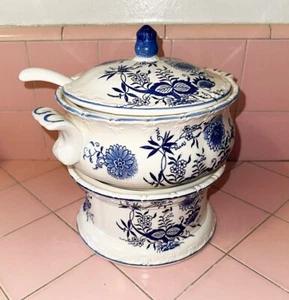 Sopa de Danubio Cebolla Azul y Soporte de Calentamiento Japón + Cubierta y Cucharón Sterno - Imagen 1 de 13