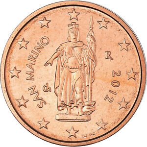 [#1043922] San Marino, 2 Euro Cent, 2012, Rome, BU, STGL, Copper Plated Steel, K