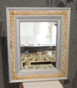 Ornate Solid Wood "18x21" Rectangle Beveled Custom Framed Wall Mirror - Picture 1 of 12