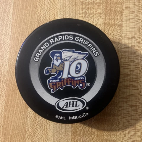 Grand Rapids Griffins 10th Anniversary Official Game puck Cover