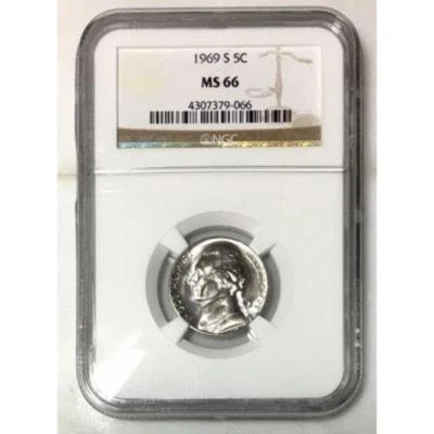 1969 S Jefferson Nickel NGC MS66  ***Rev. Tye's Stache*** #906699 - Image 1 of 4