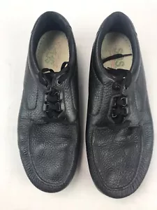 SAS Black Leather Tripad Comfort Lace Up Moc Toe Casual Shoes Mens 13 1/2 N SA2 - Picture 1 of 6