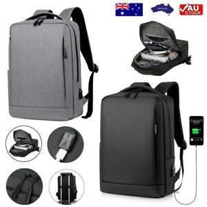 Anti-theft Backpack USB Charging Waterproof Travel Laptop Shoulder School Bag AU