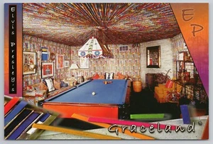 Poolzimmer in Graceland Haus von Elvis Presley Memphis Tennessee Postkarte - Bild 1 von 2