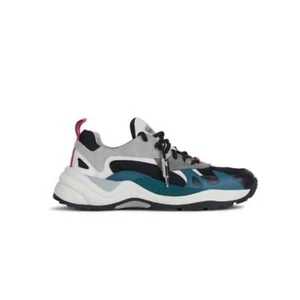 GEOX Junior Niños GEOXBoy's Verde azulado y negro Entrenadores Talla UK 3 (EU 36) Precio de venta sugerido por el fabricante 115 GBP - Imagen 1 de 5
