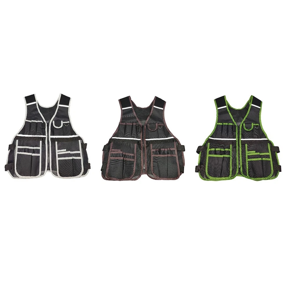Tool Vest Nylon Mesh Cloth Adjustable Shoulder Straps Adjustable Waist Width - Image 1 of 4