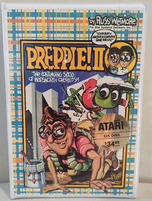 Preppie! 2; Atari 800/XL/XE disk w/ manual- Complete in Box - Image 1 of 4