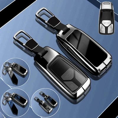 Zinc Alloy TPU Car Key Fob Case Cover For Audi A4 A5 S4 B9 Q7 Q5 TT S5 TTS M4 RS - Image 1 of 4