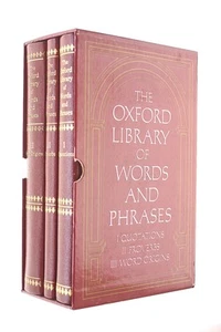 The Oxford Library of Words and Phrases - 3 Volumes: I: Quotations; II: Prover.. - Imagen 1 de 1