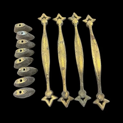 Antique Brass Drawer Handles Lot Of 4 - Image 1 of 3