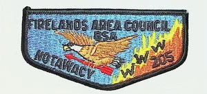 Notowacy Lodge 205 Firelands Area Council OH S2 Flap BLK Bdr (JM1989) - Picture 1 of 2