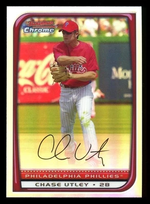 Bowman Chrome Chase Utley #121 2008 refractor Foto 1 de 2