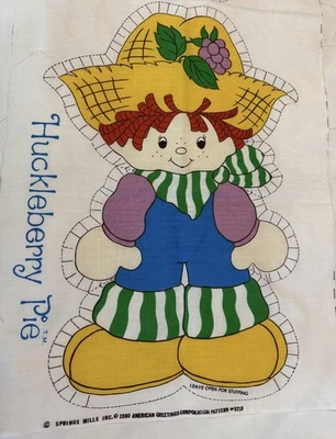 Strawberry Shortcake Vintage Huckleberry Pie  Fabric Panel - Imagem 1 de 4