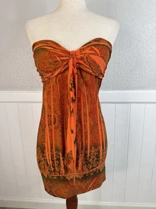 Vtg 90s Y2K Wet Seal Mini Dress Fits L Halter Babydoll Fire Fairy Paris Hilton - Picture 1 of 8