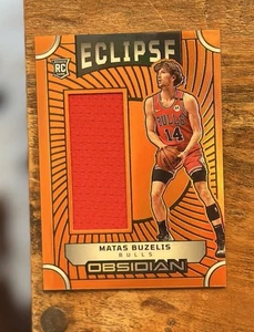 Matas Buzelis 2024 Obsidian Eclipse RC Rookie Jersey Patch Orange /99 - Picture 1 of 2
