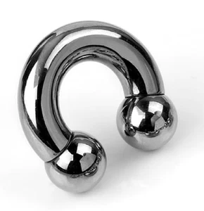 00g 5/8 Internally Threaded 316L SS Ball Horseshoe Prince Albert Weight Ring Hot - Picture 1 of 4