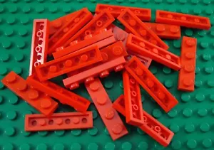 LEGO Lot of 25 Red 1x4 Classic Building Plate Pieces - Picture 1 of 1