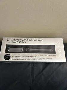 ION Ceramic Automatic Crimping Hair Iron Black Crimper 102001 - Picture 1 of 7