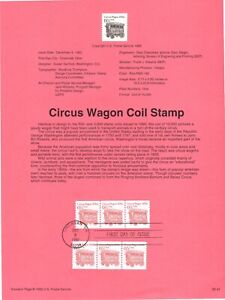 #2452B – 1992 5c Transportation Series: Circus Wagon 1900 Souvenir Page ST2891