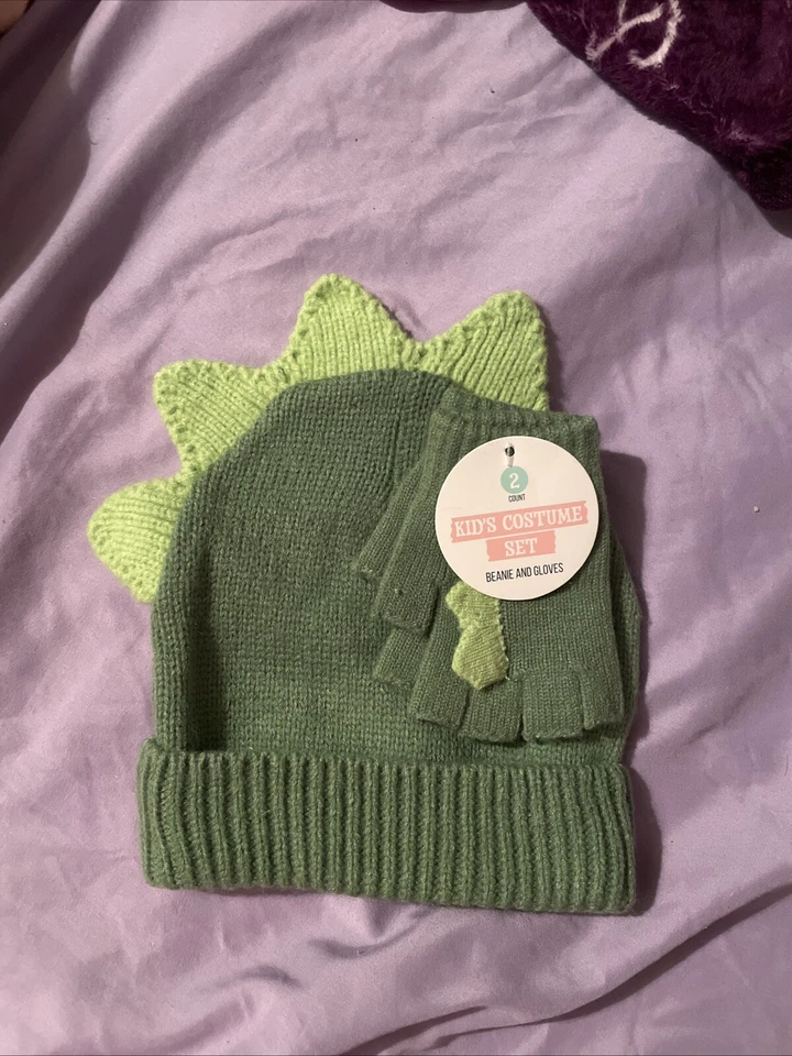 2024 Target Bullseye Playground Child Dinosaur Beanie Costume With Gloves SetNEW
