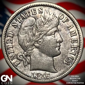 1916 P Barber Dime  Q3005 - Picture 1 of 2