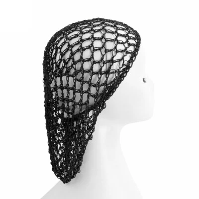 Womens Mesh Hair Net Rayon Crochet Hairnet Elastic Band Head Cover Turban Cap - Image 1 of 4