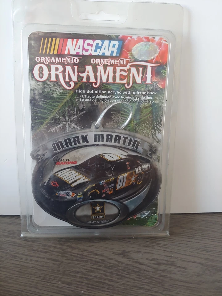 NEW 2007 WINCRAFT NASCAR FLAT Acrylic Mirror ORNAMENT MARK MARTIN ARMY - Image 1 of 1