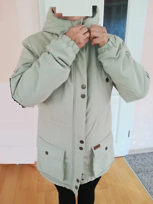 Volcom Every Day Parka Outdoorjacke Teddyfell cremefarben neuwertig Größe M - Bild 1 von 4