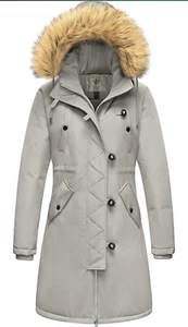 WenVen Women's Winter Waterproof Thicken Puffer Jacket Parka Coat with Fur Hood - Picture 1 of 6