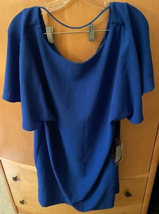 Neu mit Etikett Felicity & Coco Nordstrom Talia blaues Etuikleid mit Rüschen hinten Größe XL  - Bild 1 von 3