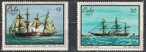 sCUBA Sc# 1616-1617  STAMP DAY philately SHIPS  Cpl set of 2 1971 MNH - Picture 1 of 1