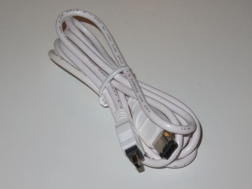 6ft Firewire Cable 6 Pin to 4 Pin IEEE 1394 Apple Mac White - Image 1 of 1
