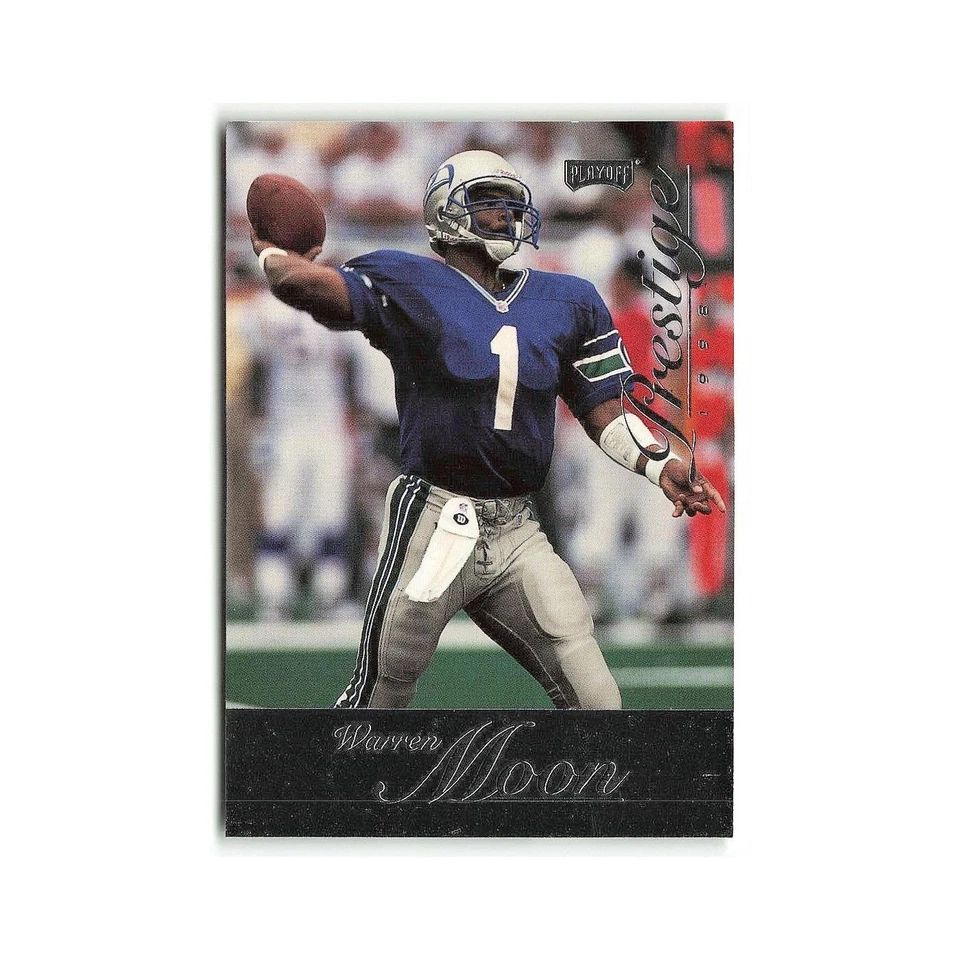 Warren Moon 1998 Playoff Prestige #160 Seattle Seahawks Football Card NM - Image 1 of 3
