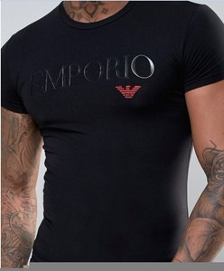 Emporio Armani Black T-Shirts for Men 
