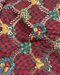 Holiday Christmas Scallop Print Joan Kessler  Concord Cotton Fabric 4yds X 44” - Picture 1 of 5
