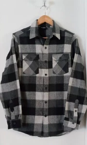 ReVess Men's Black & Grey Plaid Shirt Size S - Picture 1 of 4