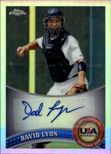 2011 Topps Chrome USA Baseball Autographs Refractors #USABB12 David Lyon /199