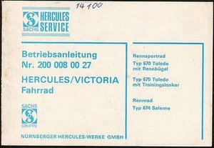 Betriebsanleitung bedienungsanleitung Rennrad Sachs Hercules / Victoria Fahrrad - Picture 1 of 1