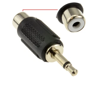 RCA Phono Socket to 3.5mm Mono Jack Plug Adapter - Afbeelding 1 van 9