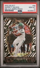 2022 SELECT GARRETT WILSON RC CONCOURSE DIE CUT ZEBRA PRIZM SSP  PSA Gem Mint 10