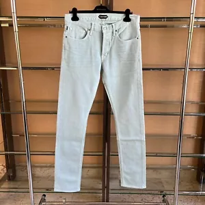 Tom Ford , Slim Fit Denim in Light Green , BNWT 33 US - Picture 1 of 19